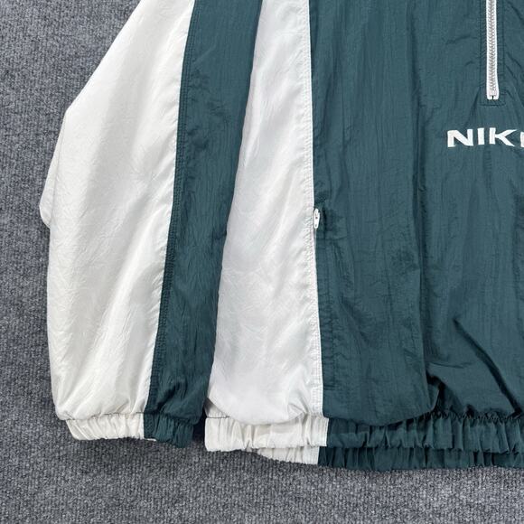 Vintage 90s Nike Center Swoosh Spell Out Quarter Zip Pull Over Windbreaker Sz L - Picture 3 of 13